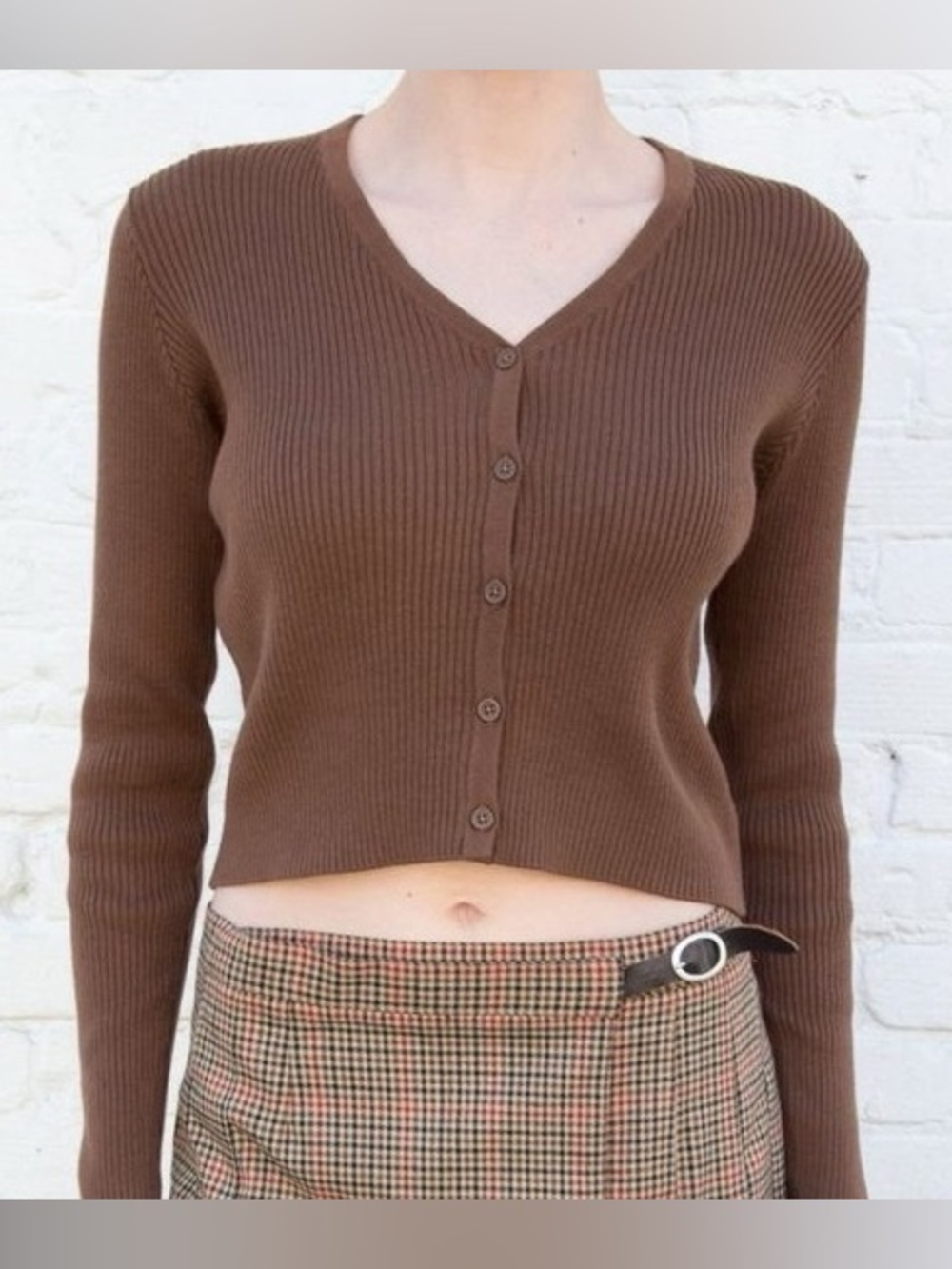 Brandy Melville Brown Shannon Cardigan Sweater